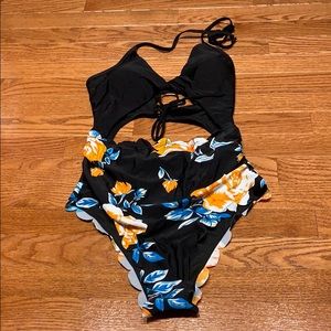 NWOT Halter Floral Swimsuit!